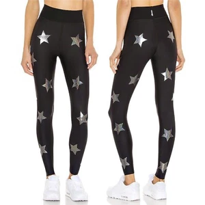 $196 Ultracor High Waist Knockout Stars Leggings Sz Small Nero Starlight Glitter - Picture 1 of 12
