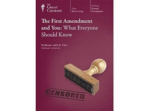 The First Amendment and You What Everyone Should Know 2012, CD GREAT COURSES - Picture 1 of 2