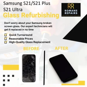 Samsung S21/S21 Plus/S21 Ultra Frontglas Ersatz Reparaturservice - Bild 1 von 7