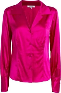 NWT Frame pink Silk-Blend Femme Shirt TOP SIZE S - Picture 1 of 10