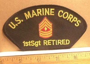 US Marine Corps - 1st Sgt Retired Embroidered Patch - Picture 1 of 3