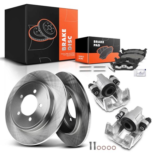 Rear Disc Brake Rotors & Pads + Wheel Hub for Ford Explorer 0610