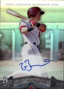 2014 Bowman Platinum Prospect Autographs Baseball Card #APZB Zach Borenstein