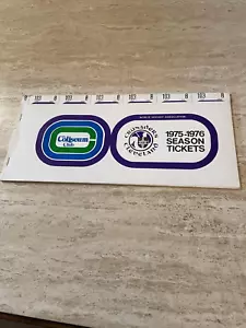 1975-76 Cleveland Crusaders WHA Hockey UNBENUTZT 40 Season Ticket Booklet - MT - Bild 1 von 3