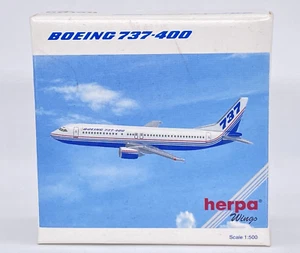 Herpa Wings 501293 Boeing 737-400 1:500 Scale Diecast Model Airplane NOB - Picture 1 of 9
