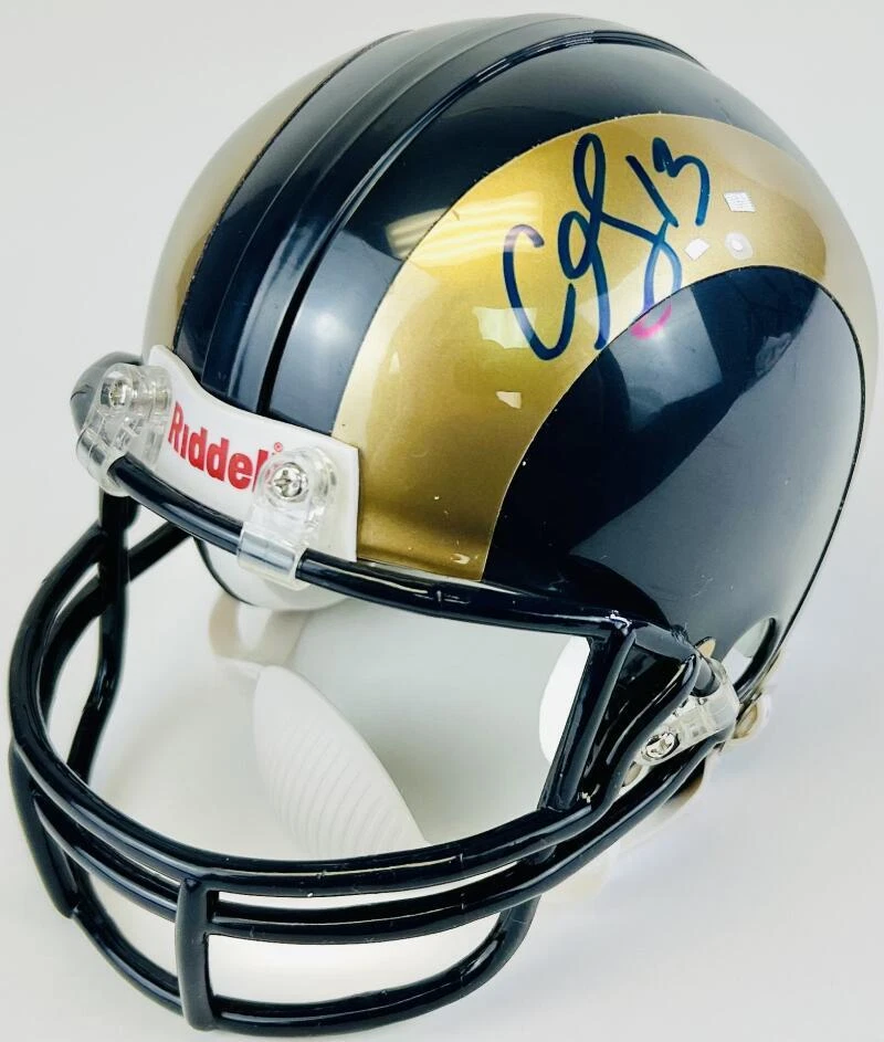 CHRIS GIVENS SIGNED ST. LOUIS RAMS MINI HELMET DEMON DEACONS AUTOGRAPH COA J1 - Image 1 of 1
