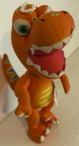 Jim Henson arancione peluche dinosauro treno amico TRex giocattolo 8" 2010 curva di apprendimento - Foto 1 di 8