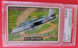 1952 TOPPS WINGS TO-2 LOCKEHEED USA AIR FORCE CARD GRADED PSA 6 EX- MINT - Picture 1 of 2