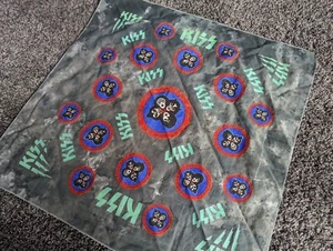 Vintage KISS Bandana Rock And Roll Over Gray Tie Dye 1996 - Picture 1 of 5