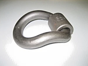 2 PCS. Wallace Forge 1" Bent-Ring Fordged Weld-On D-Ring -15,000 WLL/47,000 MBS - Picture 1 of 5