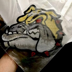 Großer bestickter Aufnäher 9”x 8” BullDog für Jersey/Jacke - Bild 1 von 8