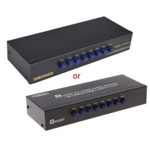 8-Way AV Switch RCA Switcher 8 in 1 out Composite Video L/R Selector Box for DVD - Picture 1 of 14