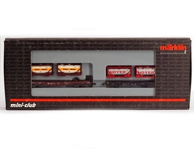 MARKLIN Mini-Club Gauge Z 82283 DB Freight Car Set with Tank Containers , Era V - Image 1 of 3