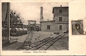 CHICLAYO, PERÚ - MOLINO DALL' ORSO - MOLINO Y VÍAS DE FERROCARRIL - POSTAL ANTIGUA - Imagen 1 de 2