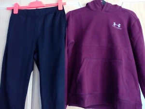 Boys Under Armour Hoodie sweatshirt with black jogger Size 12-13 - Picture 1 of 13