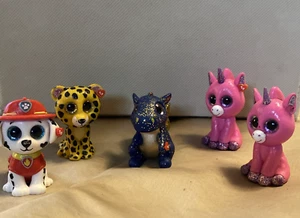Ty Beanie Boos Mini Boo Menge 5 Vinyl Figur Sammlerstück Spielzeug Marshall, Dino... - Bild 1 von 10