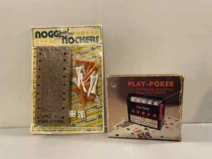 Vintage 1970 Play Poker  Electric Poker Machine Noggin Nockers Peg Toy In Box  - Picture 1 of 7