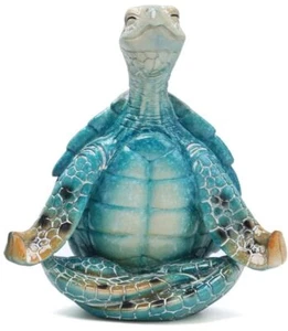 Sea Turtle Meditation Yoga Decor, Meditating Coastal Beach Decorations, Zen Y... - Picture 1 of 6