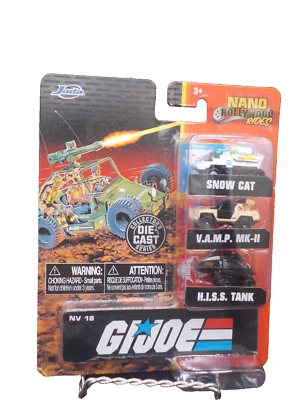 GI JOE Nano Hollywood Rides Three Pack- Snow Cat / VAMP / MK-II HISS Tank NIP - Image 1 of 4