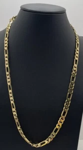 24k Gold Plated Chain Necklace 22" Fashion Jewelry Unmarked - Picture 1 of 2