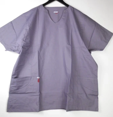 Elate ALLHEART 4XL Women's PEW GRAY Solid Scrub Top - Image 1 of 4