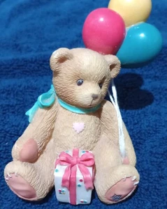 Enesco Cherished Teddies Nina Girl Bear "Beary Happy Wishes" Event Figurine - Picture 1 of 3