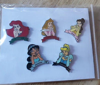 Genuine WDW  HM Princess Portrait Princess pins- set of 5 - Image 1 of 4