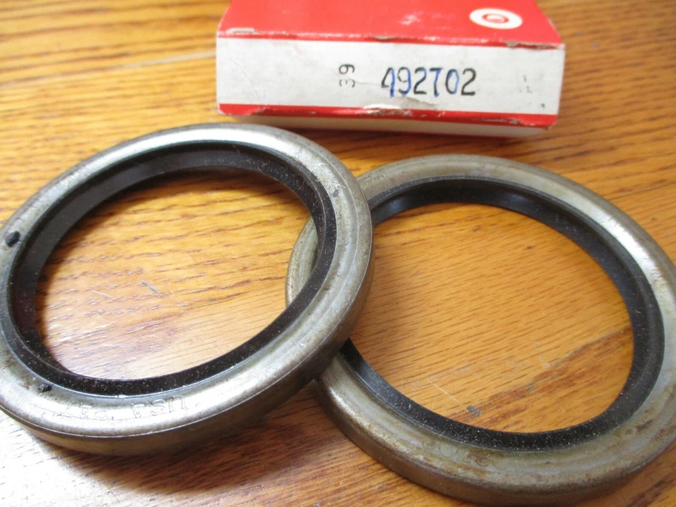 1965 66 67 68 69-74 + FORD TRUCK F100, F250 & E100, E200 + Front Wheel Seals NOS - Image 1 of 1