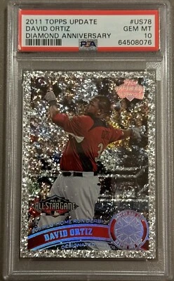 Actualización Topps 2011 David Ortiz - Aniversario Diamante US78 - PSA 10 - Medias Rojas Foto 1 de 2