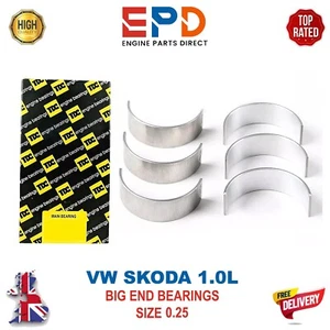 VW SKODA POLO VAN 1.0L PETROL CHYA BIG END CONROD BEARINGS 0.25 FABIA 04C105701E - Picture 1 of 5
