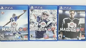 Madden NFL 16, 17, 18 EA Sports 3 Game Bundle (Sony PlayStation 4, 2016) - Picture 1 of 11