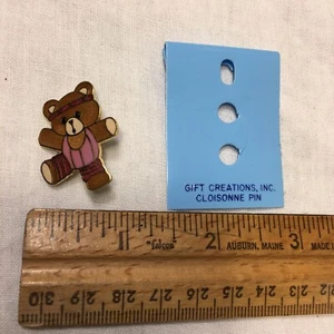 Kleine Emaille Teddy Braunbär Geschenk Kreationen inkl. Cloisonne Brosche Anstecknadel - Bild 1 von 6