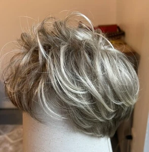 Envy Wig by Alan Eaton Light Brown & Blonde Short Layered 100% Kanekalon Fiber 1 - Picture 1 of 8