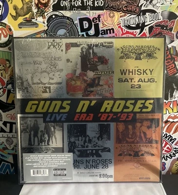 GUNS N ROSES Live Era 87-93 NEW 4LP PICTURE DISC VINYL/500 W/HYPE STICKER Foto 1 de 3