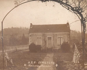 WWI AEF Friedhof Pericueux Frankreich Echt Foto Postkarte RPPC - Bild 1 von 3