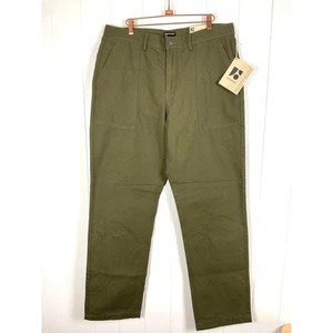 Frank & Oak Mens The Joey Fatique Pant Straight Fit In Fatique Green Size 36/34 - Picture 1 of 10