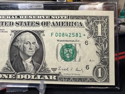 🤩 1988-A   $1 FRN STAR NOTE $1 DOLLAR BILL ( ATLANTA” F “) UNC - Image 1 of 4