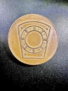 Vintage Masonic One Penny H.T.W.S.S.T.K. Possible 1800-1900's GREAT Condition - Picture 1 of 2
