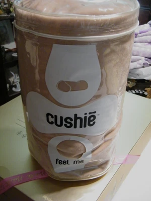 CUSHIE PILLOW new in zipper bag 7"x12" CYLINDER MICRO-BEAD BOLSTER - Image 1 of 3