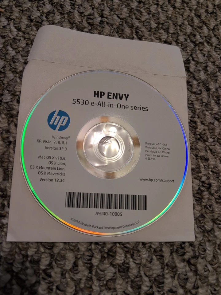 HP ENVY 5530 e-All-In-One series CD-ROM - Windows XP Ver 32.3 & OS X v10.6, Lion - Image 1 of 1