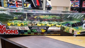 JOHN DEERE 1/64 COLLECTION 6 CARS AND TRANSPORTER DIECAST - Picture 1 of 5