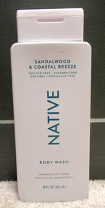 NATIVE Body Wash Sandalwood & Coastal Breeze 18 oz - Picture 1 of 3