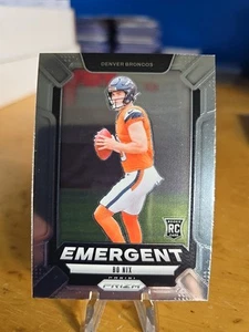 2024 Panini Prizm Bo Nix Emergent Rookie Denver Broncos - Picture 1 of 2