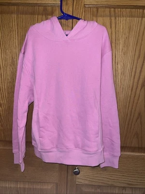 NWOT Bcg Girls Size Medium (10-12) Pink Hooded Sweatshirt Kangaroo Pocket - Image 1 of 2