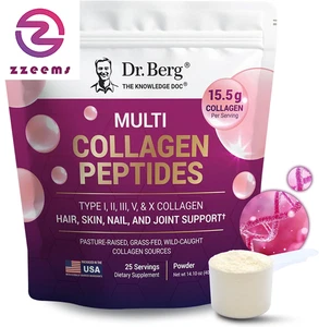 Dr. Berg Multi Collagen Peptides Powder Types I, II, III, V, X - Unflavored Coll - Picture 1 of 12