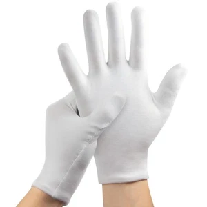 White Cotton Gloves for Dry Hands Sleeping Eczema, 15 Pairs(30Pcs) SPA Breath... - Picture 1 of 7