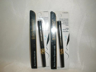 New 2 Pack Black Radiance Fine Line Waterproof Liquid Eyeliner Pens Black Velvet - Image 1 of 2