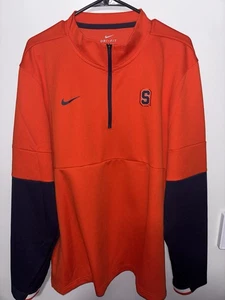 RARE Nike Syracuse Orange Men’s Quarter Zip Pullover Size XL NCAA DRI FIT TEAM - Picture 1 of 3