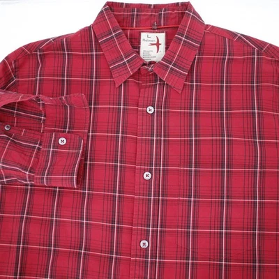 Camisa Relwen Para Hombre Grande Algodón A Cuadros Abotonada Manga Larga Informal Ligera Foto 1 de 4