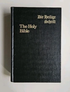 HOLY BIBLE Heilige Schrift English-German Parallel HC Abana Books Martin Luther - Picture 1 of 14